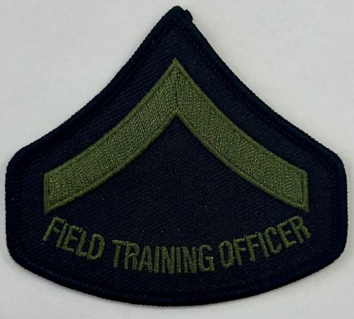 FIELD TRAINING OFFICER (FTO) OD GREEN on BLACK CHEVRON - SOLD in PAIRS.